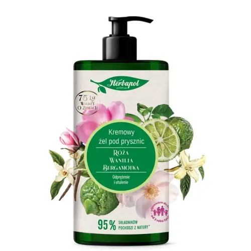 HERBAPOL Żel pod prysznic 740 ml Róża Wanilia-28884