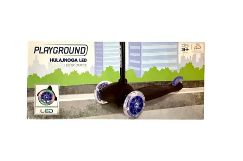 PLAYGROUND Hulajnoga LED Niebieska Trójkołowa -29269