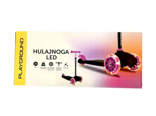 PLAYGROUND Hulajnoga Różowa LED -29512