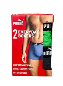 PUMA Bokserki 2 pak L Zielono-Szare 