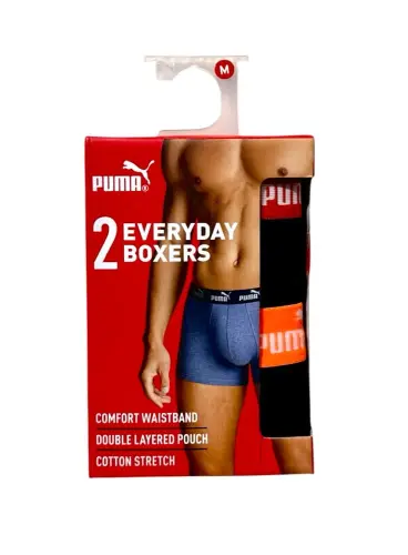 PUMA Bokserki 2 pak L Czerwono-Pomarańczowe -29622