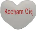 Poduszka Serce Kocham Cię w kolorze białym-15104