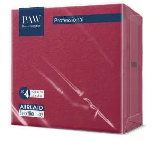 PAW Serwetki z Airlaid Bordowe 40x40 cm 50 szt