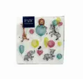 Paw Serwetki urodzinowe Przyjęcie zwierzątek 33x33 cm 20 szt z bibuły-23750