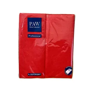PAW SoftPoint Serwetki Kieszonki Czerwone 50 szt 