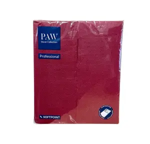 PAW SoftPoint Serwetki Kieszonki Bordowe 50 szt 
