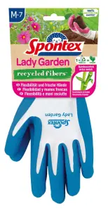 SPONTEX Rękawice ogrodowe Lady Garden recycled rozmiar M MIX