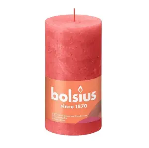 BOLSIUS Świeca pieńkowa rustykalna koralowa 60h 12,5 cm