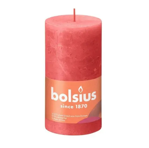 BOLSIUS Świeca pieńkowa rustykalna koralowa 60h 12,5 cm-31267