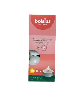 BOLSIUS Podgrzewacz bezzapachowy 10szt 4h palenia 