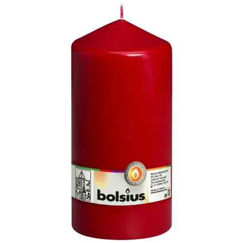 BOLSIUS Świeca pieńkowa Bordowa 12 cm-31281