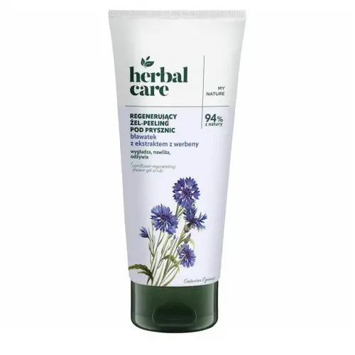 HERBAL CARE Regenerujący żel-peeling pod prysznic Bławatek 200 ml -31672