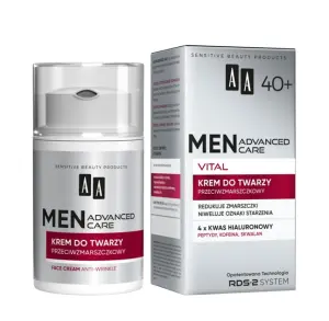 AA MEN Advanced Krem do Twarzy przeciwzmarszczkowy 40+ 50 ml 