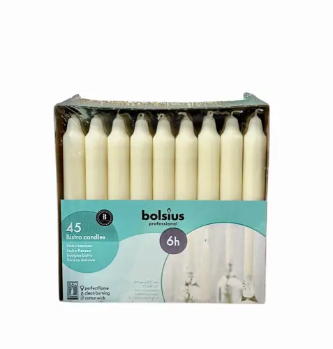 BOLSIUS Świece Stołowe Kremowe 45 szt 6h-31903