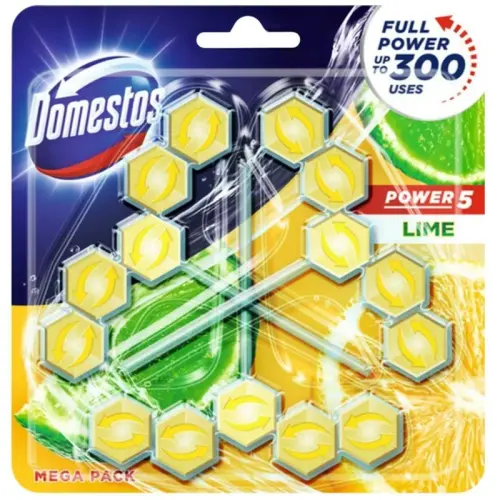 DOMESTOS Zawieszka WC 3x55g Lime -32012