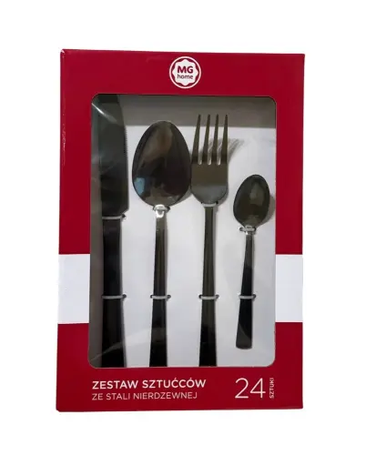 MG Home Zestaw Sztućców ARYA ze stali nierdzewnej 24 szt-32378