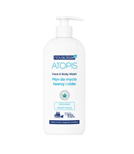 NovaClear Atopis Płyn do mycia twarzy i ciała 500 ml -31881