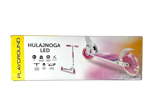 PLAYGROUND Hulajnoga LED Biało-Różowa -32047