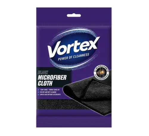 VORTEX Ścierka z Mikrofibry Czarna Semi Towel -32028