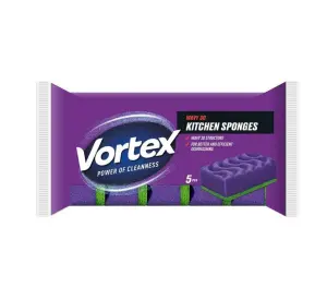 VORTEX Gąbki kuchenne 5 szt Wave 