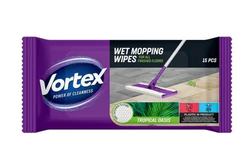 VORTEX Mokre chusteczki do mopa 15szt Tropikalna Oaza -32027