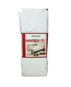 SMUKKE Bawełnianie prześcieradło Jersey w serduszka 200x200x25 cm 