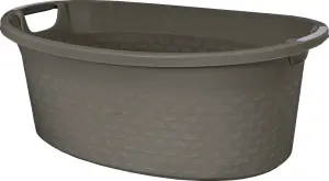 BRANQ Miska Owalna Kosz na pranie 60 L Ciemnoszary
