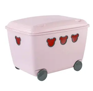 BRANQ Pojemnik na zabawki BEAR - Róż 55L