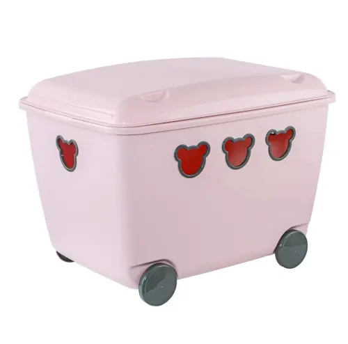 BRANQ Pojemnik na zabawki BEAR - Róż 55L-32938