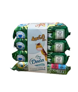 DADA Chusteczki nawilżane dla dzieci 4x60 szt 