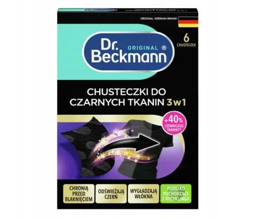 Dr Beckmann Chusteczki do prania czarnego 6 szt -33192