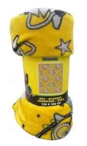 0HALANTEX Koc dziecięcy MINIONKI 130×160 zółty