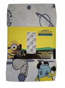 HALANTEX Prześcieradło z gumką bawełna MINIONKI 90x200