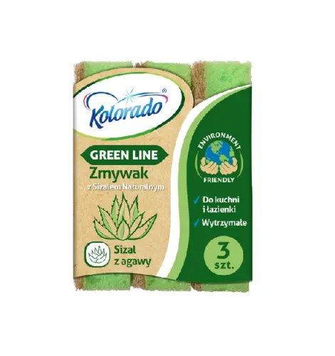 KOLORADO ZMYWAK GREEN LINE GĄBKOWY Z SIZALEM 3szt-32918