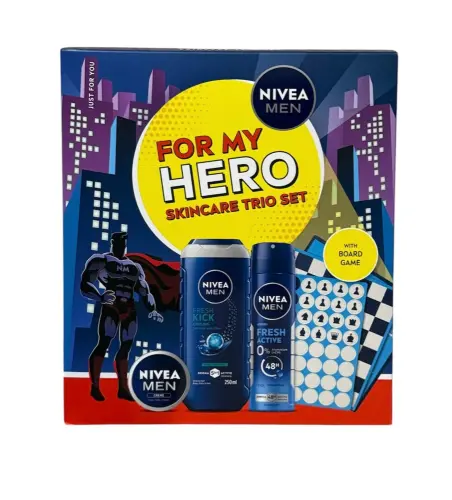 NIVEA Men Zestaw Prezentowy For My Hero z grą -33127