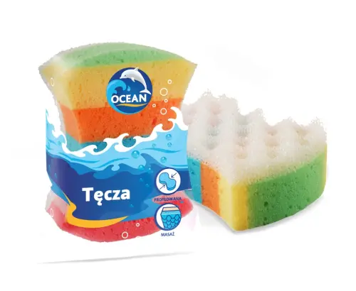 OCEAN Gąbka do kąpieli i masażu Tęcza -32800