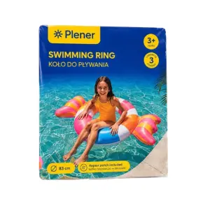 PLENER Koło dmuchane do pływania wielokolorwe cukierek 83 cm