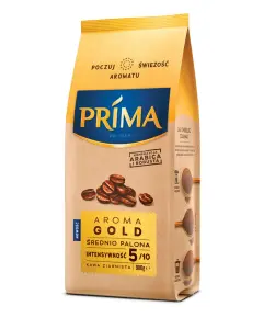 PRIMA Kawa Aroma Gold Ziarnista średnio palona 5/10 900g