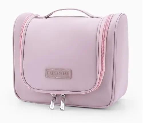 PUCCINI Kosmetyczka podróżna Różowa z haczykiem -32527
