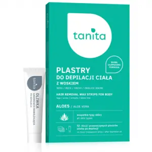 Tanita Plastry do depilacji ciała z woskiem Aloes 12szt